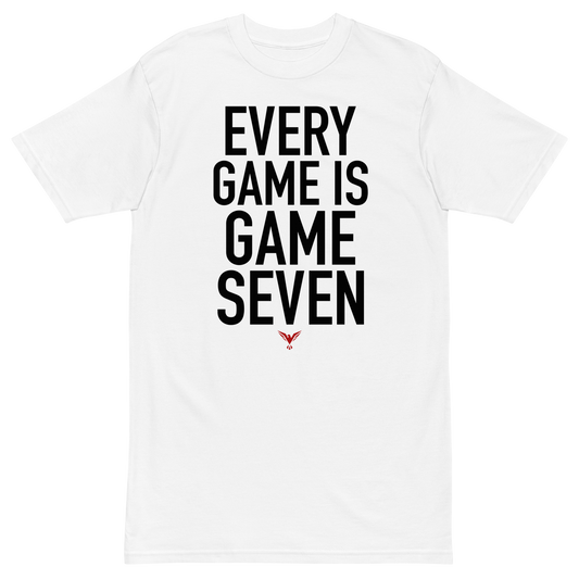 Every Game Is Game Seven Tee
Our Every Game Is Game Seven Tee is crafted from premium 100% Cotton for unbeatable comfort and durability. Show your support for Win. Perfect for the gym, the gameT-ShirtWin.Game